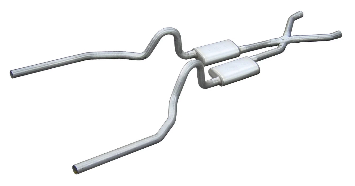 Crossmember Back w_X-Pipe Exhaust System 65-70 Mustang